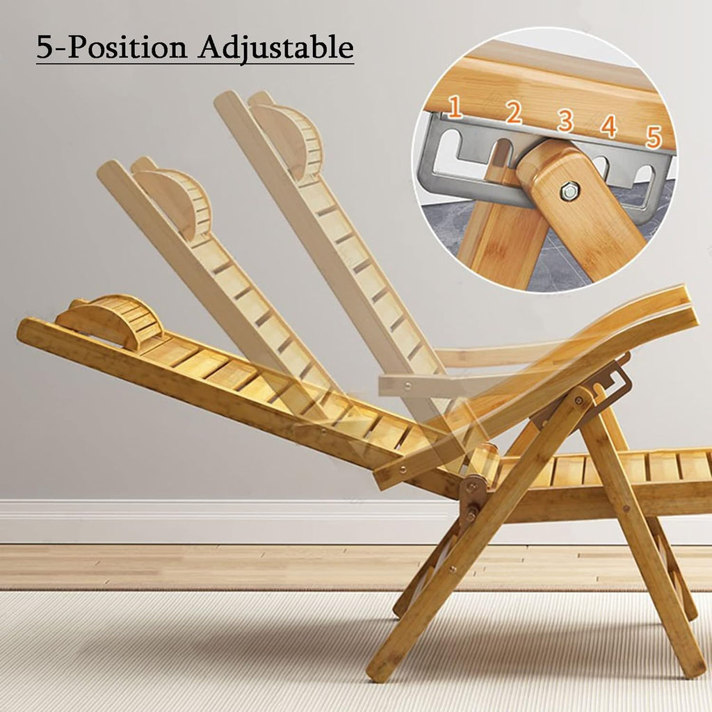 サウナリラックスチェアー | 折りたたみ式 | 竹製 | 外気浴 | 耐荷重180kg