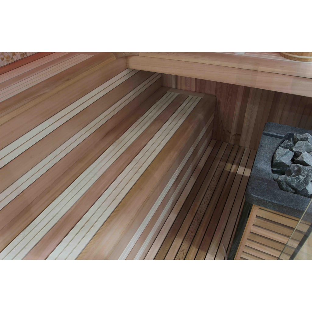 温かみのある雰囲気で自宅の一角を快適なサウナ空間にすることができます