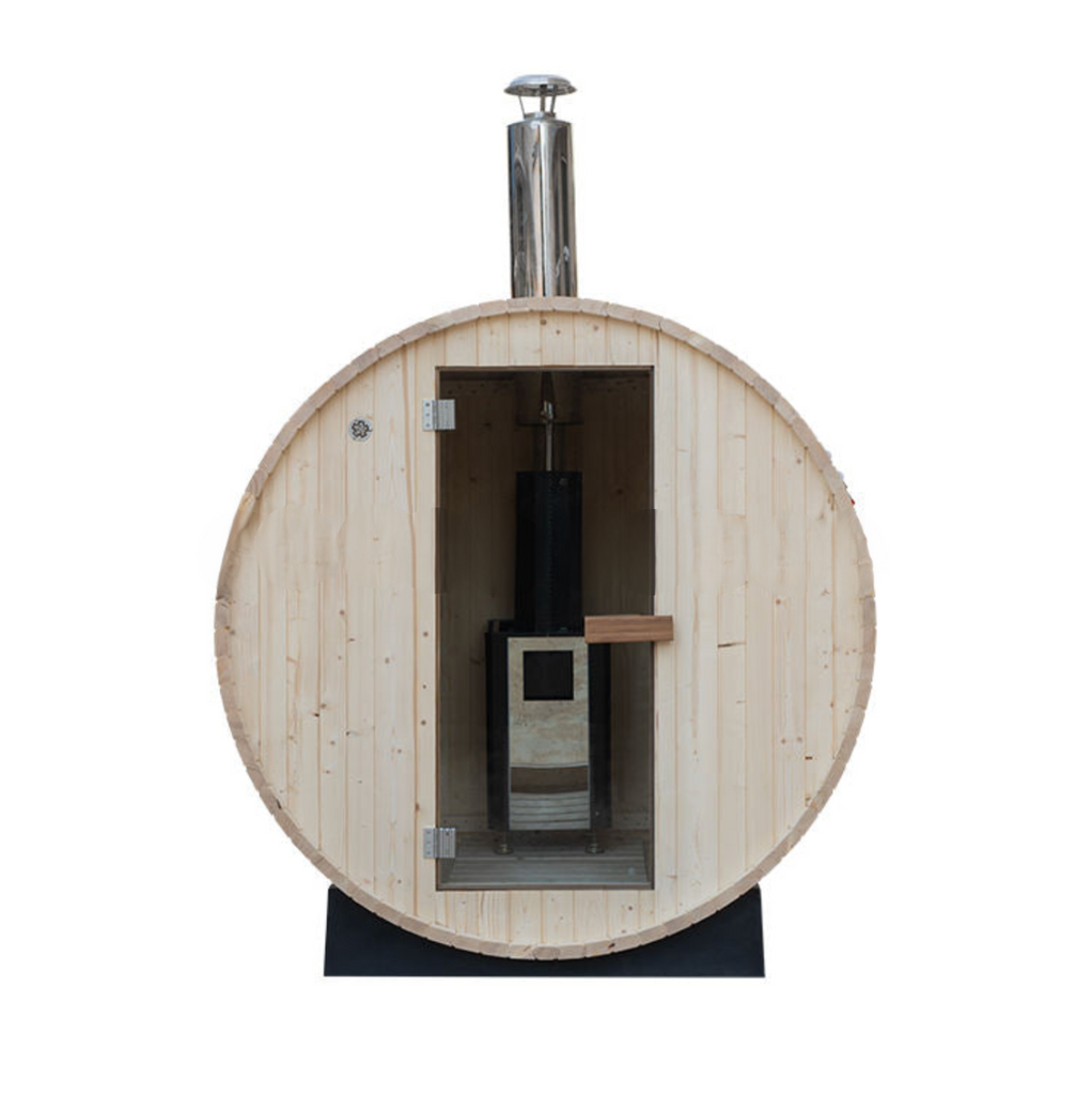 木の温もりと本格仕様のバレルサウナ