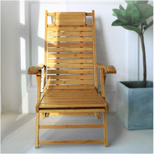 画像をギャラリービューアに読み込む, サウナリラックスチェアー | 折りたたみ式 | 竹製 | 外気浴 | 耐荷重180kg