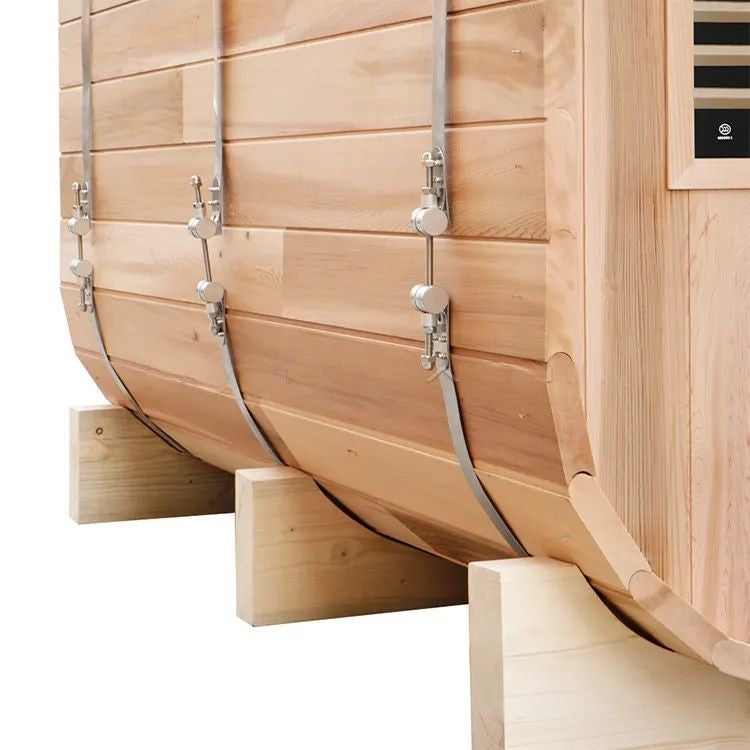 片側3つの土台でしっかり地面に設置