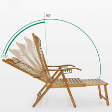 画像をギャラリービューアに読み込む, サウナリラックスチェアー | 折りたたみ式 | 竹製 | 外気浴 | 耐荷重180kg