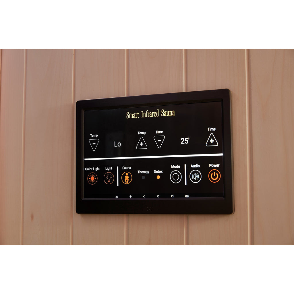 温度設定やライトの調整もデジタルパネルで一括管理