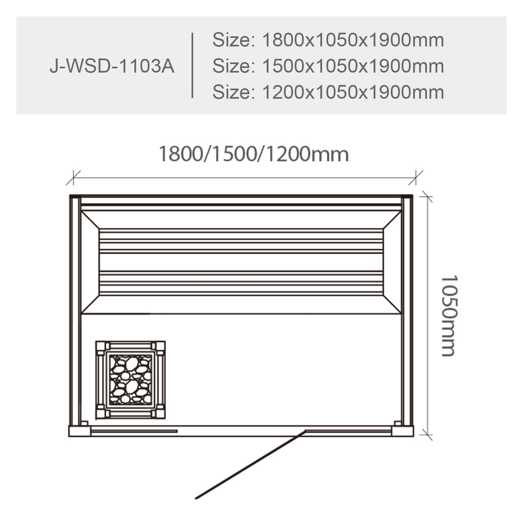 屋内サウナ | 1-2人用 | J-WSD1103A | Bluetoothスピーカー搭載 | 自宅サウナ
