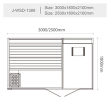 画像をギャラリービューアに読み込む, 屋内サウナ | 2-4人用 | J-WSD-1388 | シャワールーム付 | 自宅サウナ