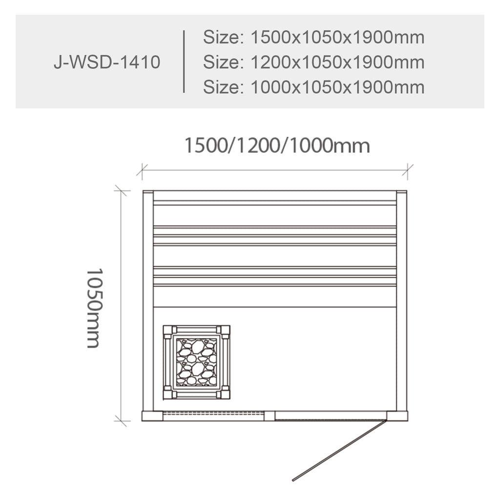 屋内サウナ | 1-2人用 | J-WSD-1410 | Bluetoothスピーカー搭載 | 自宅サウナ