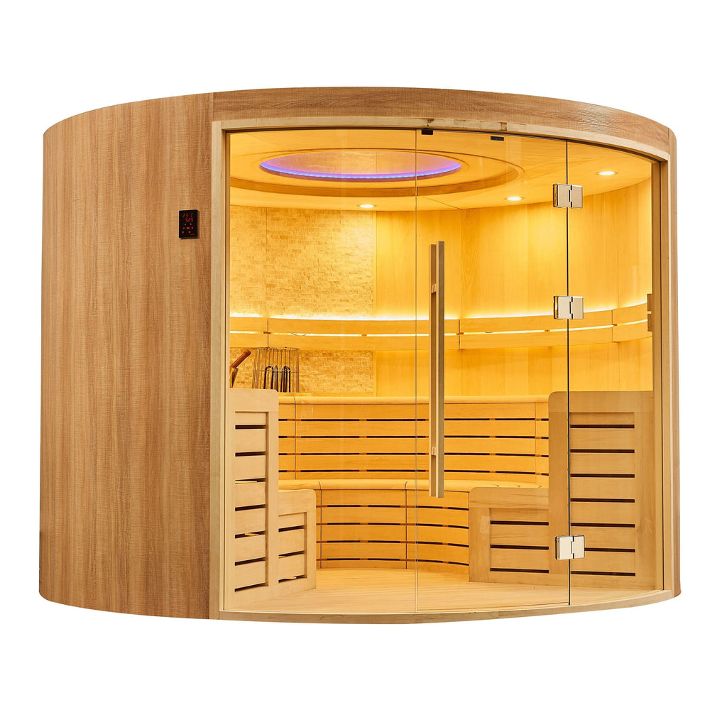 屋内サウナ | 6人用 | J-WSD-1708 | 円形 | 大型 | 自宅サウナ | 業務用サウナ