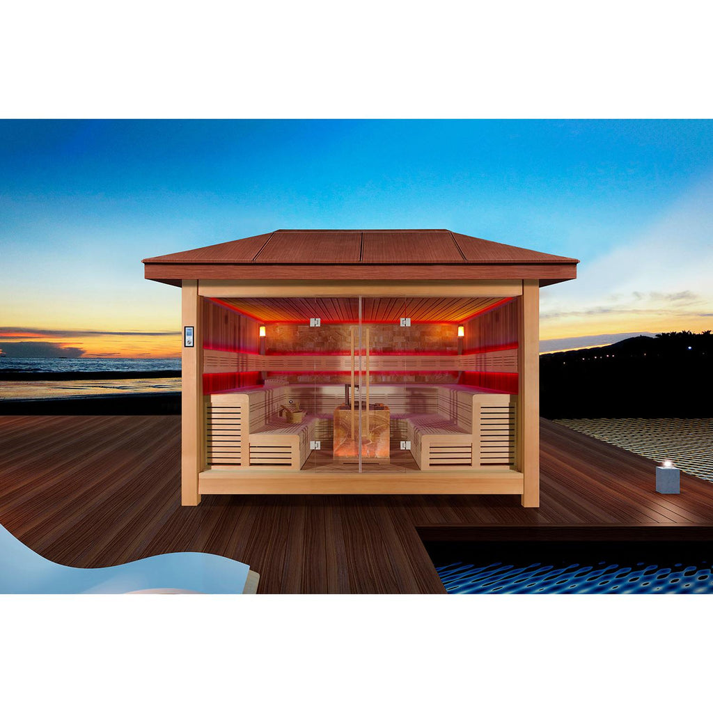 屋外サウナ | ガーデンサウナ | 6-10人用 | J-WSD-1400LT | 全3サイズ | 自宅サウナ