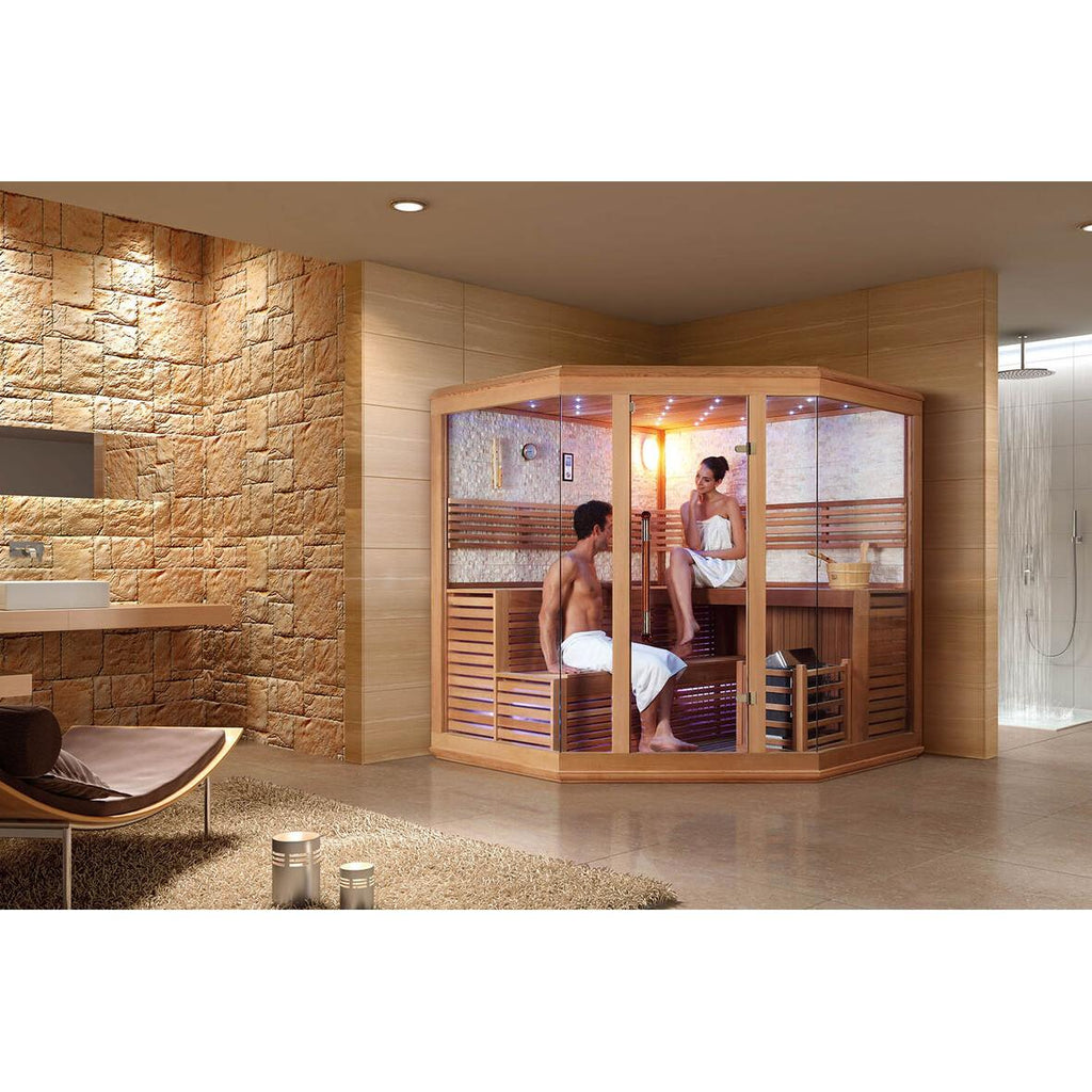 屋内サウナ | 2-4人用 | J-WSD-1221 | Bluetoothスピーカー搭載 | コーナータイプ | 自宅サウナ