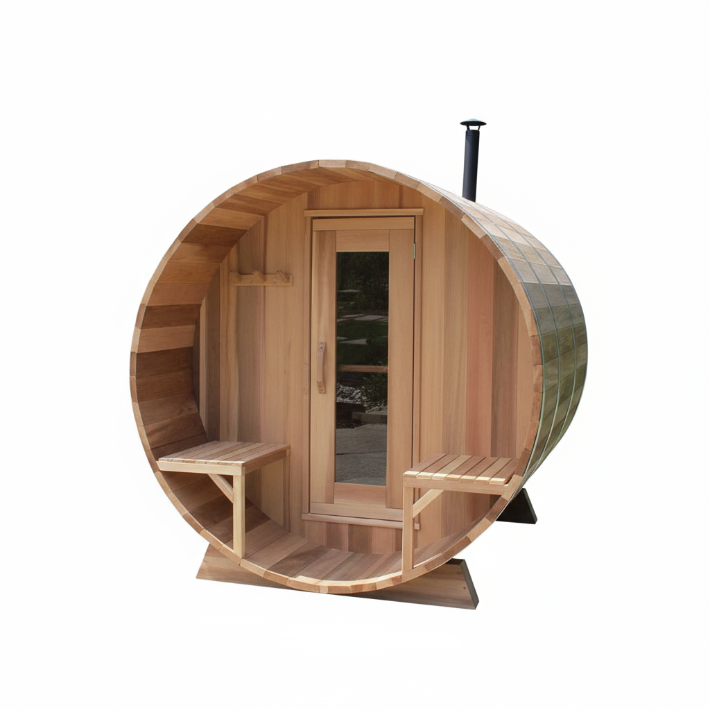✨新品✨【本格派】バレルサウナ　HARVIAストーブ バレルサウナ | 4-6人用 | J-SN-004 | Harviaストーブ付き | 自宅