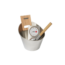 画像をギャラリービューアに読み込む, Harvia スチールアクセサリー3点セット | ラドル | バケツ | 温湿度計 | 全2色 | サウナアクセサリー