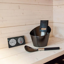 画像をギャラリービューアに読み込む, Harvia スチールアクセサリー3点セット | ラドル | バケツ | 温湿度計 | 全2色 | サウナアクセサリー