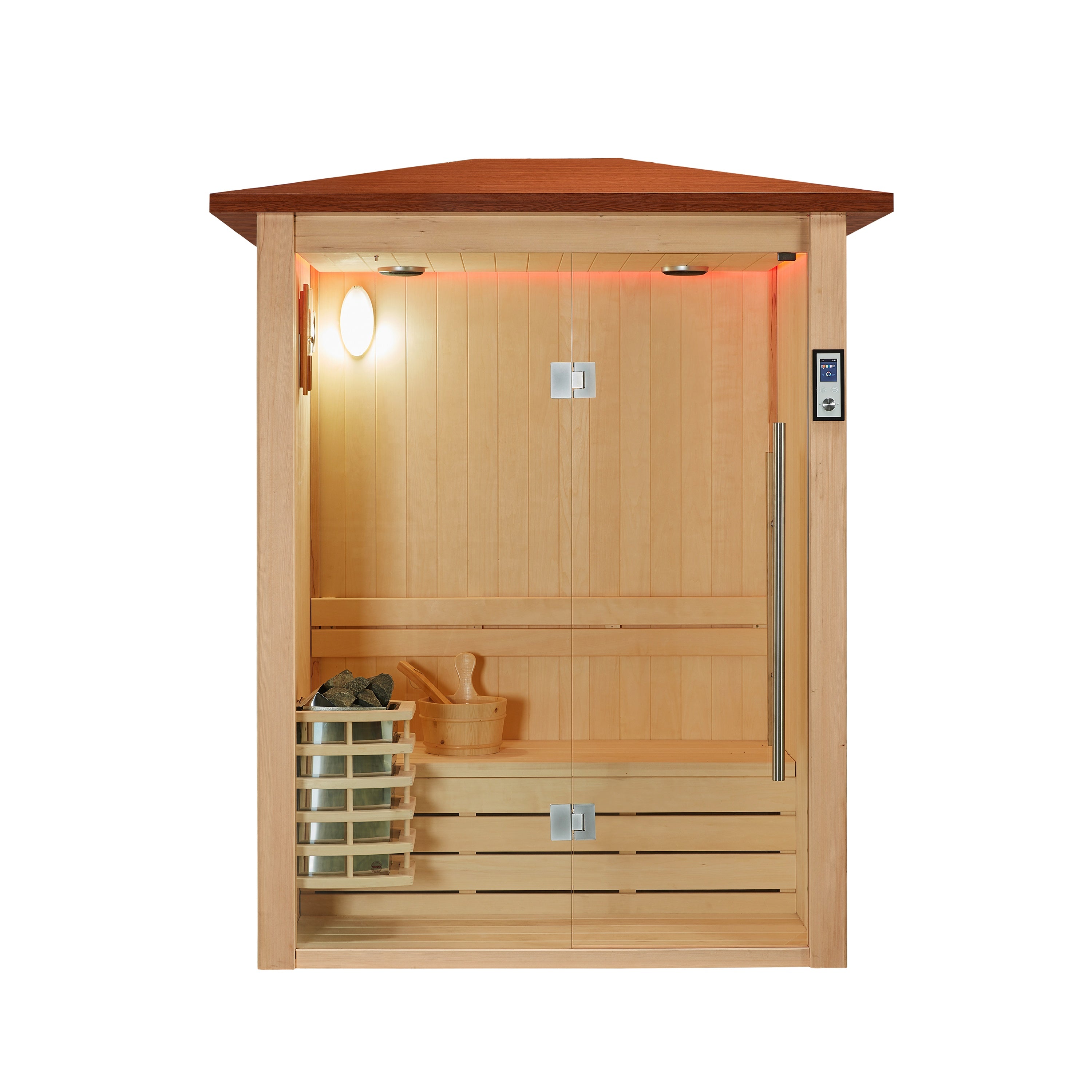 屋外 オープンスカイサウナ 2人用 屋根付き アウトドア エリートモデル J-WSD-1818LT