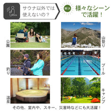 画像をギャラリービューアに読み込む, サウナはもちろん、温泉やアウトドア、レジャーでも活躍