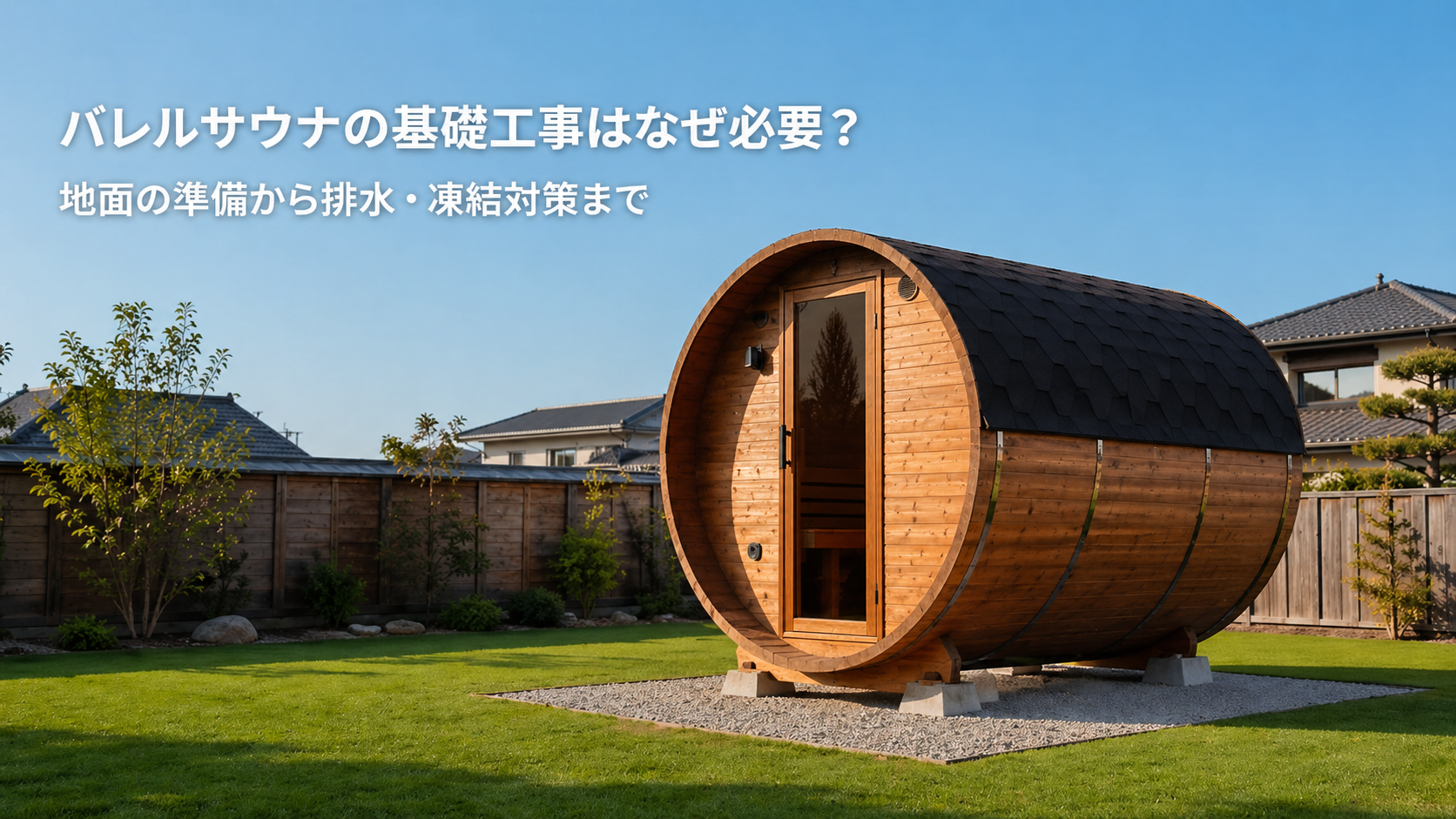 バレルサウナの基礎工事はなぜ必要？｜地面の準備から排水・凍結対策まで