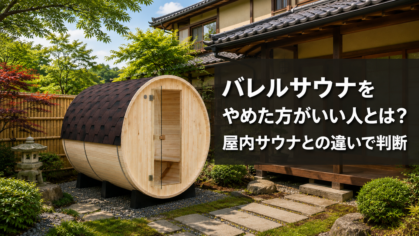 バレルサウナをやめた方がいい人とは？屋内サウナとの違いで判断