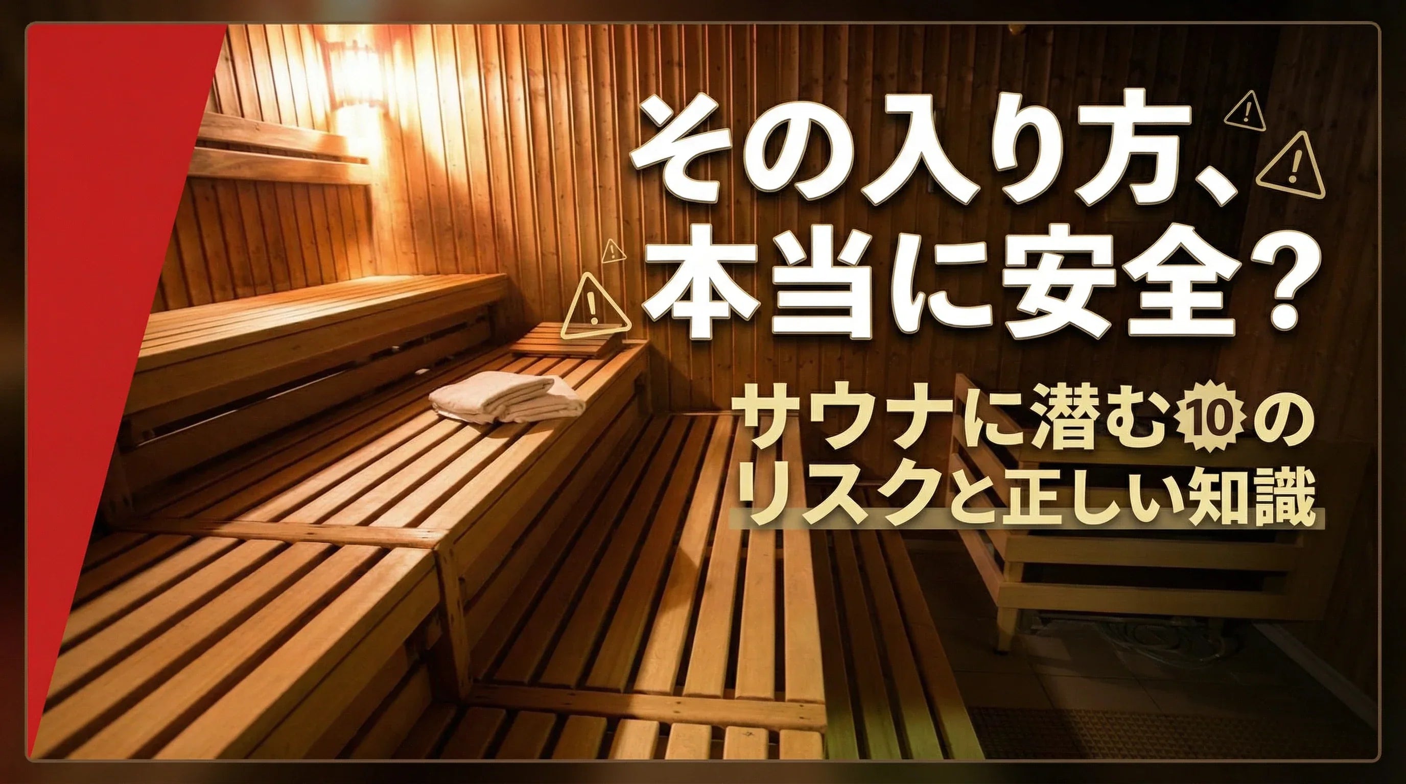 その入り方、本当に安全？サウナに潜む10のリスクと正しい知識