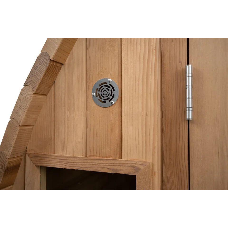 サウナ室内の空気を外に排出する通気口