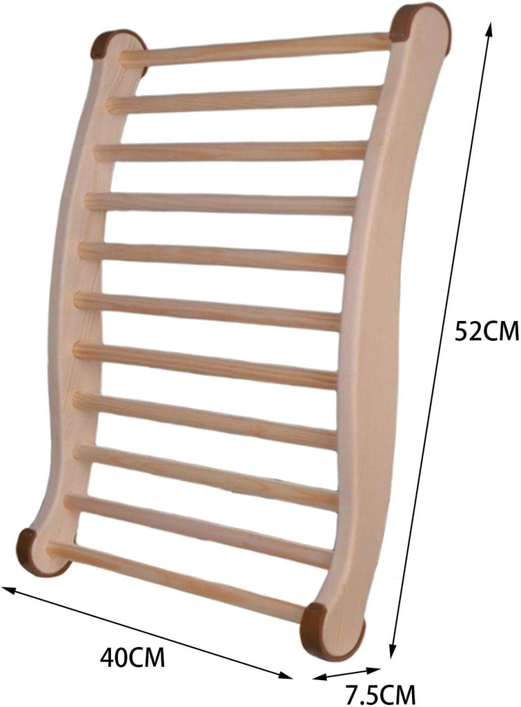 サウナ用バックレスト | 木製 | S字型 | 背もたれ