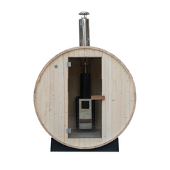 木の温もりと本格仕様のバレルサウナ