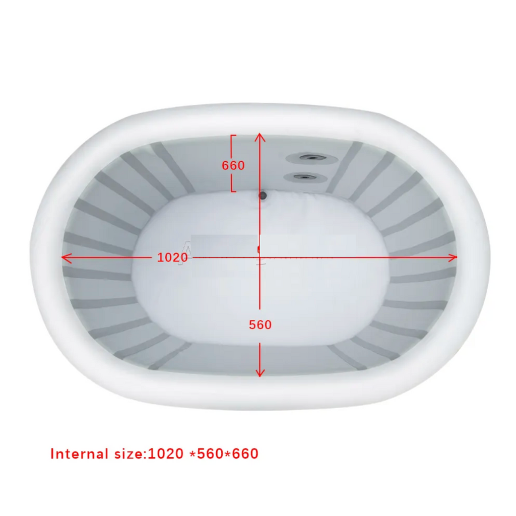 ポータブルバスタブ | 水風呂用 | 木目調 | 1人用 | エアータイプ | 377L | チラー対応