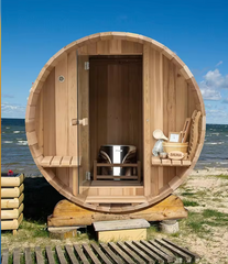 バレルサウナ | 4~6人用 | ストーブセット | 休憩スペース付 | 選べる木材