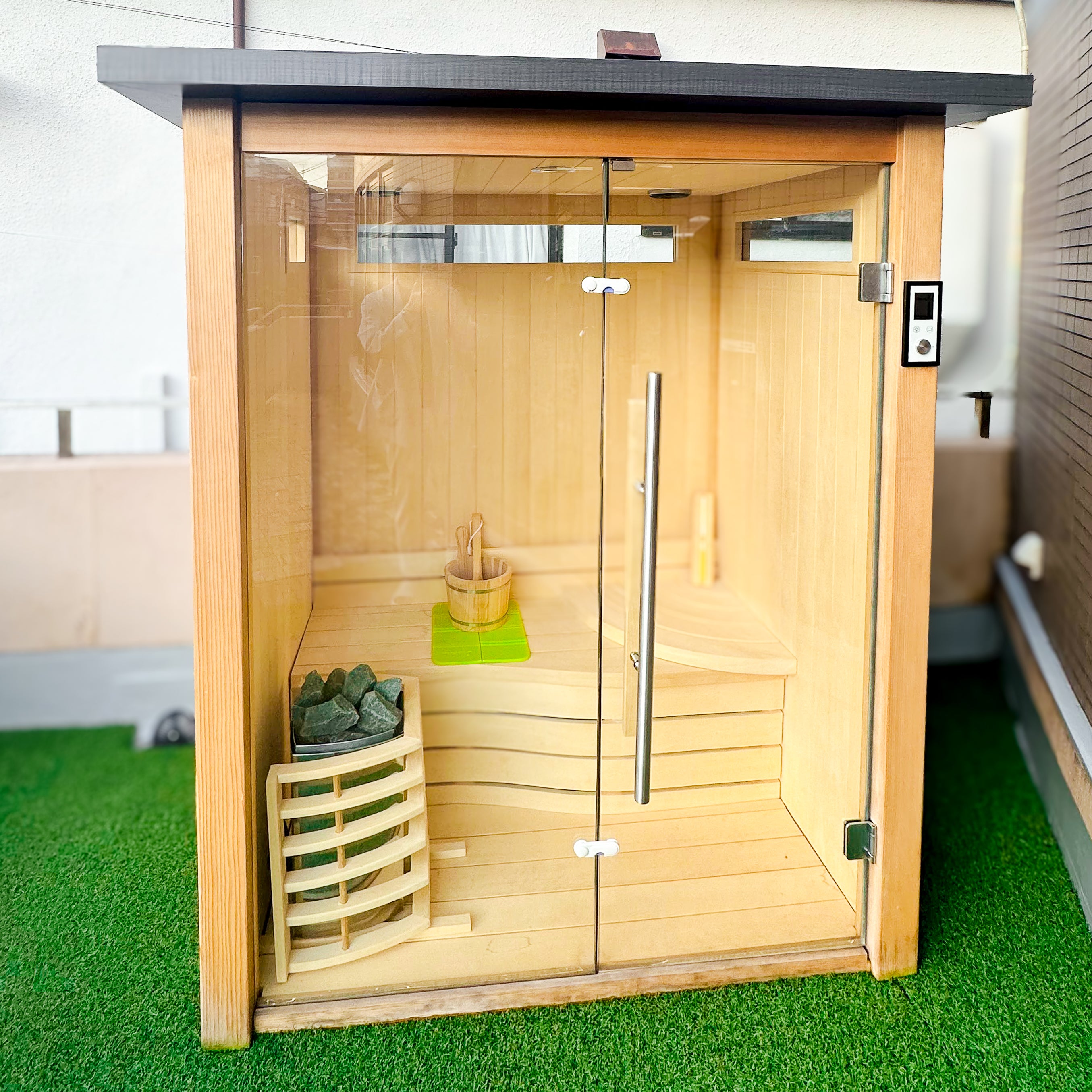 屋外サウナ | オープンスカイサウナ | 2人用 | J-WSD-1818LT