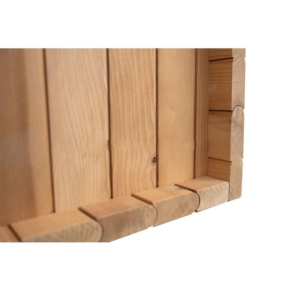 床面までしっかり木材で覆います