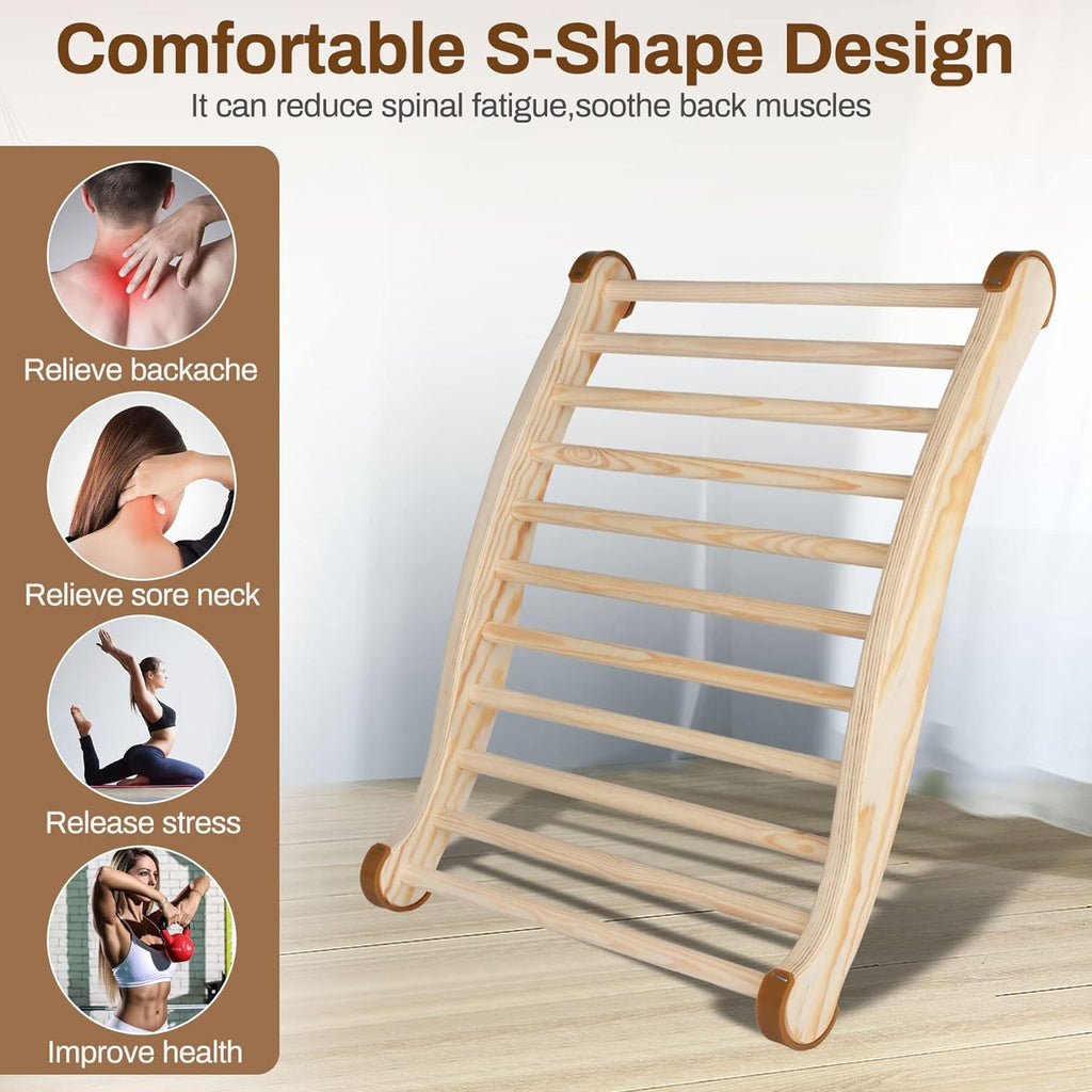 サウナ用バックレスト | 木製 | S字型 | 背もたれ