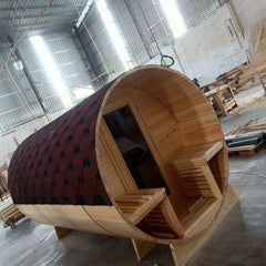 バレルサウナ | 4-6人用 | J-SN-004 | Harviaストーブ付き | 自宅サウナ