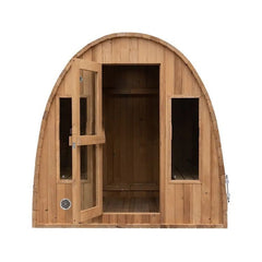 モダンでかわいいアーチ型の屋外サウナ