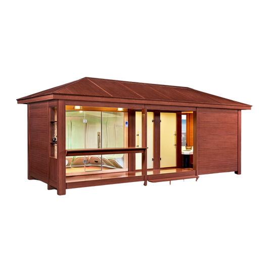 屋外サウナ | ガーデンサウナ | 8人用 | J-WSD-LT13 | シャワー付 | 自宅サウナ