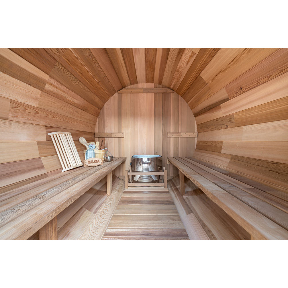 電気ストーブ型と薪ストーブ型のどちらかにカスタマイズ可能