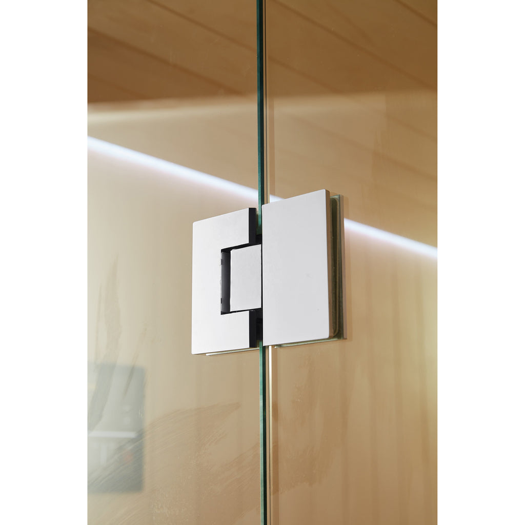 シンプルで美しいフラットな丁番を採用