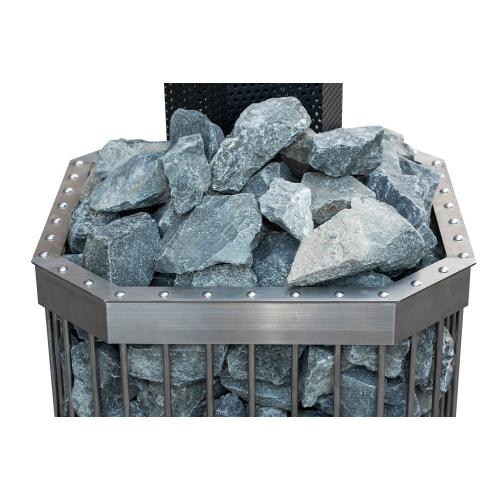 サウナストーンをのせてロウリュも可能 