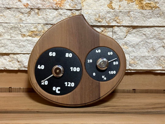 レッドシダー 温湿度計 | 最大120℃ | 杉製 | 軽量 | 高耐久 | サウナ用 | 温度計