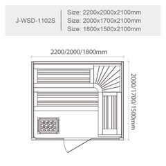 屋内サウナ | 3〜4人用 | J-WSD-1102S | Bluetoothスピーカー | 自宅サウナ