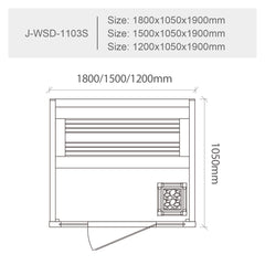 屋内サウナ | 2-3人用 | J-WSD-1103S | Bluetoothスピーカー搭載 | 自宅サウナ
