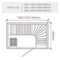 屋内サウナ | 2-3人用 L字ベンチ | J-WSD-1223 | Bluetoothスピーカー搭載 | 自宅サウナ