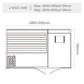 屋内サウナ | 2-4人用 シャワールーム付 | J-WSD-1388 |  自宅サウナ