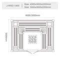 屋内サウナ | 10人用 大型 | J-WSD-1400 | 自宅サウナ | 業務用サウナ