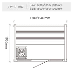 屋内サウナ | 2人用 | J-WSD-1407 | Bluetoothスピーカー搭載 | 自宅サウナ
