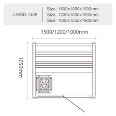 屋内サウナ | 1~2人用 | J-WSD-1408 | Bluetoothスピーカー搭載 | 自宅サウナ