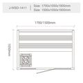 屋内サウナ | 2人用 | J-WSD-1411 | Bluetoothスピーカー搭載 | 自宅サウナ