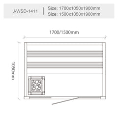 屋内サウナ | 2人用 | J-WSD-1411 | Bluetoothスピーカー搭載 | 自宅サウナ