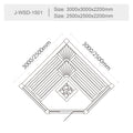 屋内サウナ | 4-6人用 | J-WSD-1501 | Bluetoothスピーカー搭載 | 自宅サウナ | 業務用サウナ