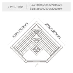 屋内サウナ | 4-6人用 | J-WSD-1501 | Bluetoothスピーカー搭載 | 自宅サウナ | 業務用サウナ