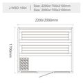 屋内サウナ | 3-4人用 2段ベンチ | J-WSD-1504 | Bluetoothスピーカー搭載 | 自宅サウナ
