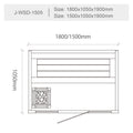 屋内サウナ | 2-3人用 コンパクト | J-WSD-1505 | Bluetoothスピーカー搭載 | 自宅サウナ