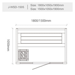 屋内サウナ | 2-3人用 | J-WSD-1505 | Bluetoothスピーカー搭載 | 自宅サウナ